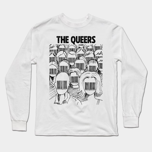 Barcode face The Queers Long Sleeve T-Shirt by adima